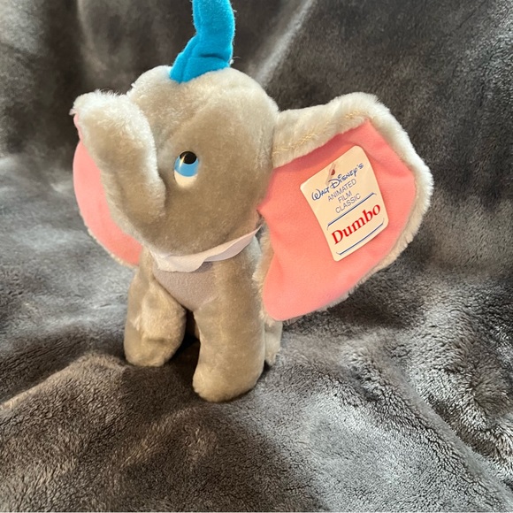 Vintage Dumbo Movie Plush Toy 8” Walt Disney Productions Elephant Stuffed Animal - Picture 3 of 8
